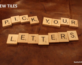 Single Scrabble Letter Tiles for Crafts - Pick Your Letters - Vintage (Rounded Edge), New (Square Edge), and Maroon (varying shades) Tiles