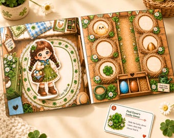 Farm Playset Printable, Chicken Coop Egg Hunt Game & Busy Book for Screen-Free Quiet Time | Farm Pretend Play, Nesting Game, Farm Activity