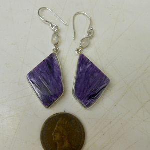 Charite Moonstone Pendientes de Plata