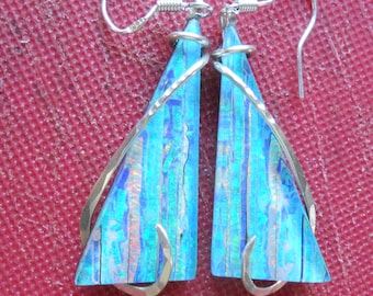 Monarch Opal Silver Earrings