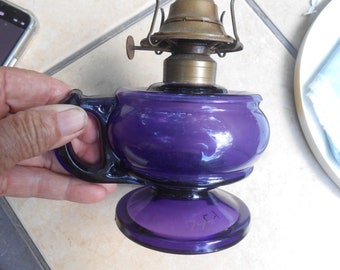 Antique Finger Lamp Dark Purple