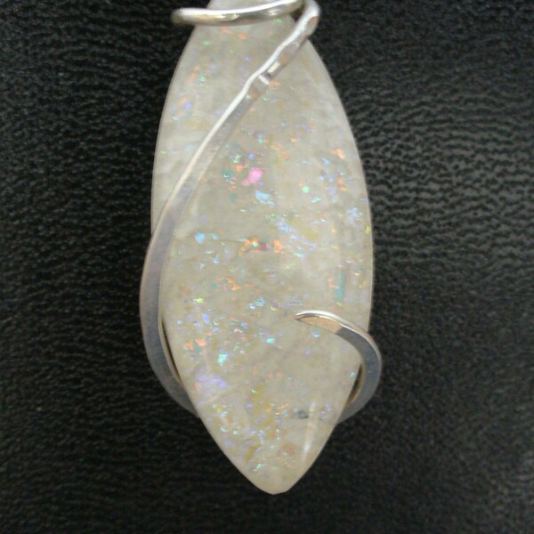 Slocum Opal Pendent Silver Wrapped