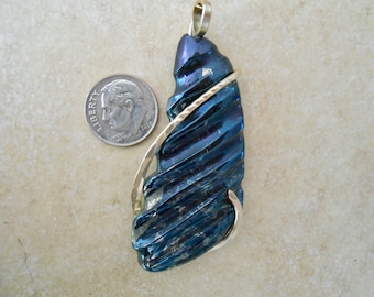 STATEMENT PIECE- Covellite Gold Wrapped Pendant