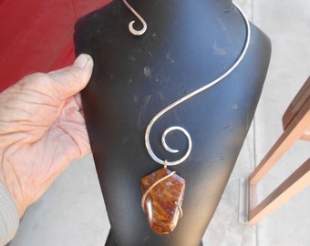 Hammered Silver Collar