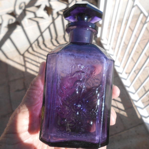 Dark Purple Antique Guerlain Perfume Bottle