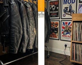 Lámpara gigante XXL Vintage Hits con forma de cigarrillo, lámpara Marlboro personalizada, decoración rústica para bar en casa, lámpara maximalista novedosa, lámpara para leer libros, lámpara para cueva de hombre