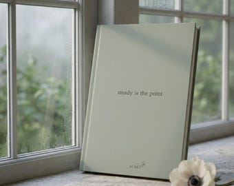 Diario a righe verde salvia per donne, quaderno con copertina rigida, regalo per il nuovo lavoro / AUREL