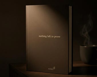 Diario a righe color espresso per donne, taccuino con copertina rigida estetica, diario minimalista, 150 pagine, regalo per lei / Aurel