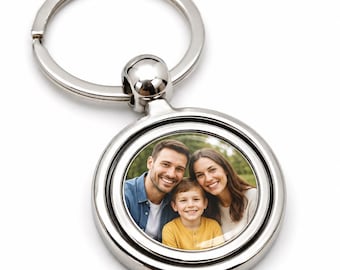 Llavero personalizado con foto para parejas, familias y mascotas.