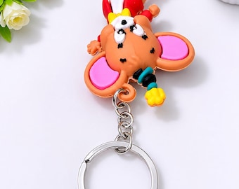 Cartoon Mouse Keychain – Rubber Keyring for Keys, Bags, Accessories