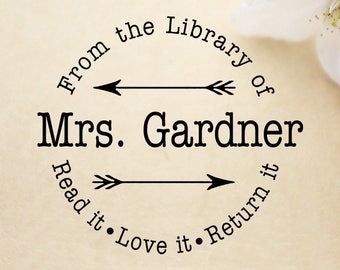 SELF INKING custom library stamp,personalized book stamp,This book belongs to,from the library of,LR13 on sale