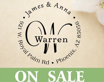 custom Return address stamp,personalized SELF INKING monogram address stamp,wedding address stamp,R52 on sale