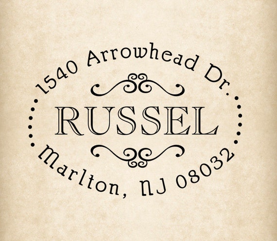 Self Inking custom return address rubber stamps gift R09