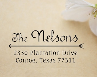 SELF INKING custom return address stamp,personalized wedding address stamp,arrow,S81