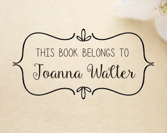 SELF INKING custom library stamp,personalized book stamp,This book belongs to stamp,from the library of,LS111 on sale