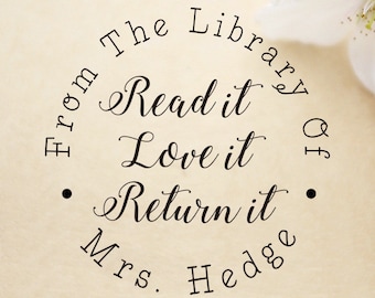 SELF INKING custom library stamp,personalized book stamp,this book belongs to,from the library of,LR151