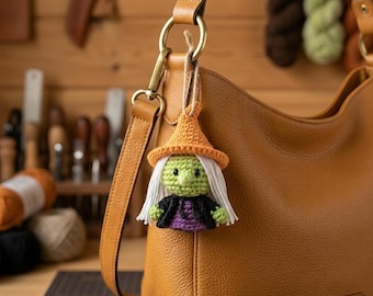 Haakpatroon Halloween-heks pdf | Schattige mini-amigurumipop | Eenvoudige haaktutorial | Digitale download | Patroon mini-spookpop