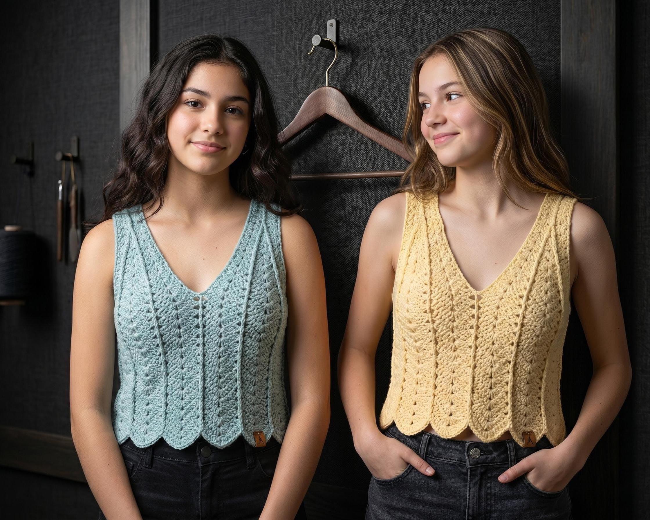 40 Paid and Free Crochet Chevron Patterns To Try Today 11 Crochet Top 3D Chevron Shell Stitch Crop Top Intermediate