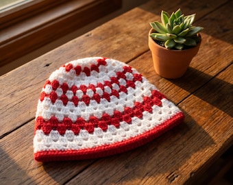 Oma Stitch Bucket Hat-haakpatroon pdf | Patroon zomerhoed voor beginners | Retro vintage gehaakte muts | Directe digitale download