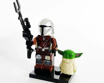 Custom Star Wars the Mandalorian and Baby Yoda Minifigure