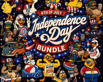 Paquete de imágenes PNG de patos patrióticos, paquete de imágenes PNG del 4 de julio, diseños de sublimación del Día de la Independencia, imágenes PNG de Estados Unidos, descarga digital.