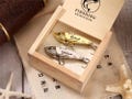 Personalized Fishing Lure Gift Set for Men, Custom Fishing Buddy Gift, Retirement Gift for Dad, Engraved Fishing Hook Gift Box