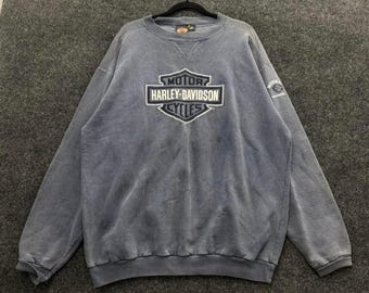 Harley Davidson Gray Crewneck Sweatshirt Mens Large Vintage Motorcycle Logo