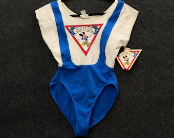 Vintage Deadstock Walt Disney Mickeys Workout Wear Leotard Bodysuit Large RARE