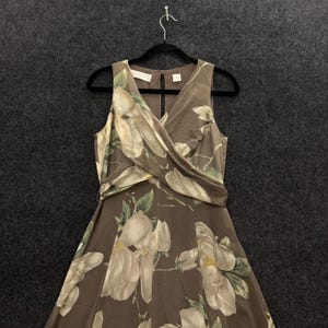 dana buchman green dress adjustable corset lace-up closure