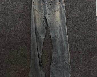 Pantalones vaqueros de mezclilla azul Vintage Express de corte relajado para hombre, talla 32x32, estilo Y2K, lavado diario, holgados.