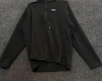 Klasyczny męski sweter XL Patagonia Black Quarter Zip Fleece z polaru Better Sweat