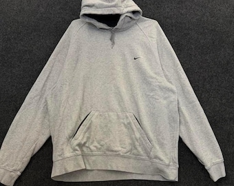 Bluza męska XXL Baggy Vintage Nike Mini Swoosh Pullover w kolorze szarym