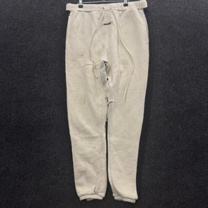 Essentials Fear of God crèmekleurige joggingbroek heren zwart met zijstreep, large
