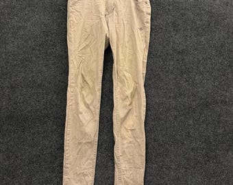 Dames 7/8 Apple Bottoms skinny broek beige lage taille Y2K studs stretch