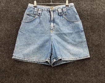 Pantaloncini in denim Cherokee da donna, taglia 9, Made in USA, lavaggio chiaro, modello mom fit anni '90.