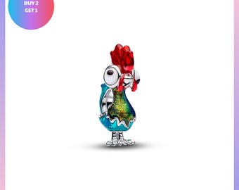 Charm Bracelet Bead, Disney Heihei Charm, Disney Heihei Jewelry, Gift for Her