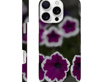 Purple Glowing Flowers Slim Phone Case – Moody Floral Cover