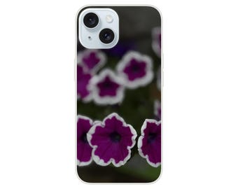 Purple Glowing Flowers Flexi Phone Case