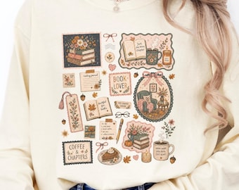 Comfort Colors Cozy Reader Shirt, Cottagecore Bookish Fall Tee, Cute Thanksgiving Tshirt, Autumn Vibes Reading Gift, Coquette Book Lover Top