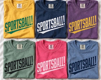 Comfort Colors Custom Funny Sportsball Shirt, Game Day Tshirt, Humerous Football Season T-Shirt, Sports Mom Gift, Sarcastic Athletic Fan Tee