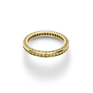 Yellow Diamonds 14k Yellow Gold Eternity Band Engagement Wedding Ring Jherwitt Jewelry Gift