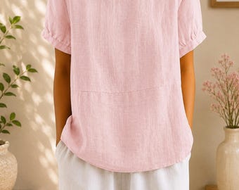 Klassische Damenkragenbluse mit entspannter Passform für das tägliche Styling