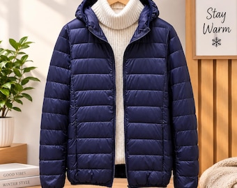 Women’s Hooded Puffer Jacket Winter Outdoor Warm Zip Coat