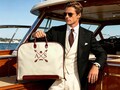Custom Monogrammed Suit Garment Bag, Faux Leather Trim, Groomsmen Gift