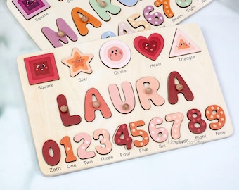 Custom Baby Puzzle, Custom Baby Gift, Personalized Puzzle,Handmade Baby Name Toy,Nursery Decor, Christmas Gift