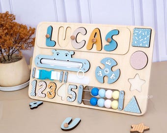 Personalized Name Puzzle, Kids Busy Board, Early Learning Puzzle, Baby Room Decor,Baby Gifts