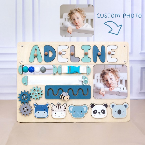 Personalized Montessori Toys,Customizable baby photos puzzles,Gift for Kids, Toddlers ,Baby's First Birthday Puzzle