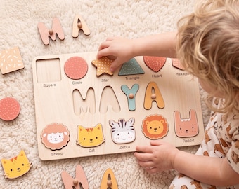 Custom Name Puzzle,Baby Shower, First Birthday Gift, New Baby, Christmas Gift, Personalized Name Puzzle