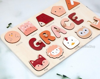 Name Puzzle,Personalized Name Puzzle,Baby Shower Gift , First Birthday Gift, New Baby, Christmas Gift