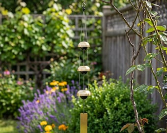 Campana de viento japonesa con forma de pagoda, campana de metal con forma de templo, decoración para jardín zen, campanilla colgante para exteriores, adorno para patio o balcón.